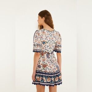 Farm Rio Floral Delhi Tapestry Mini Dress in Light Pink – Size Small, New Style